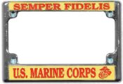 Semper Fidelis US Marine Corps Chrome Motorcycle Frame