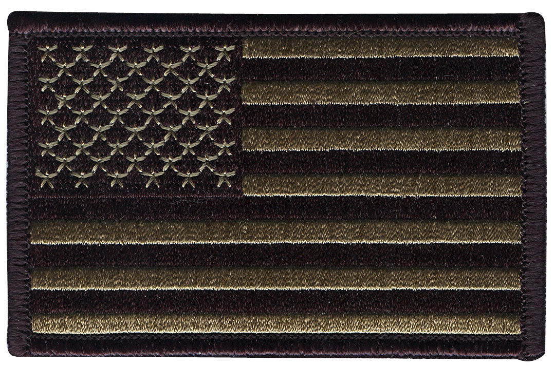 American Flag Patch in Olive Drab 3 3/8x2 Patch