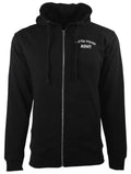 Army Black Fleece Zip Up Hoodie