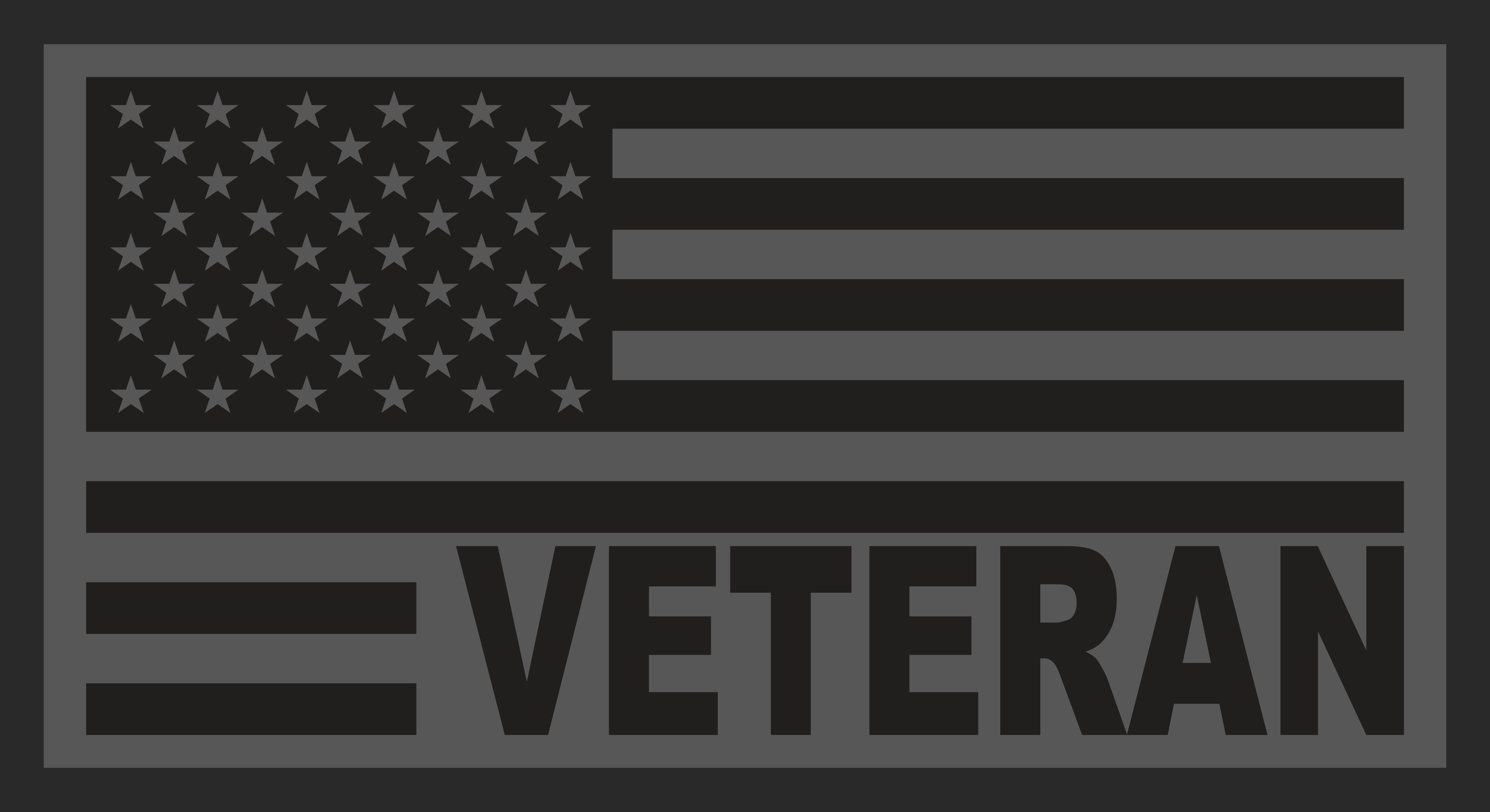 Veteran within Grey American Flag Sticker2.5"x3.5"