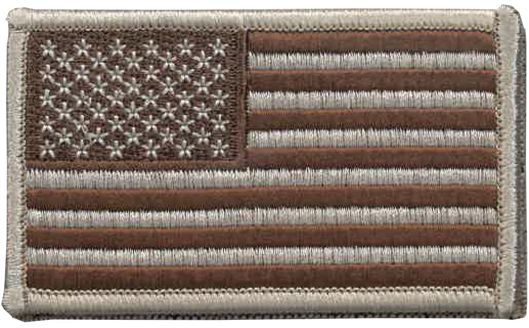 US Flag Desert Brown Patch 3 3/8x2"