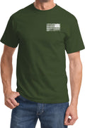 O/D Green Distressed Flag Tee