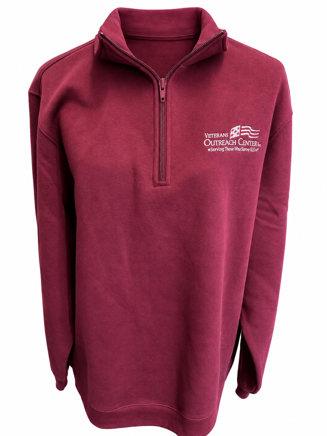 Quarter Zip Maroon with VOC Logo