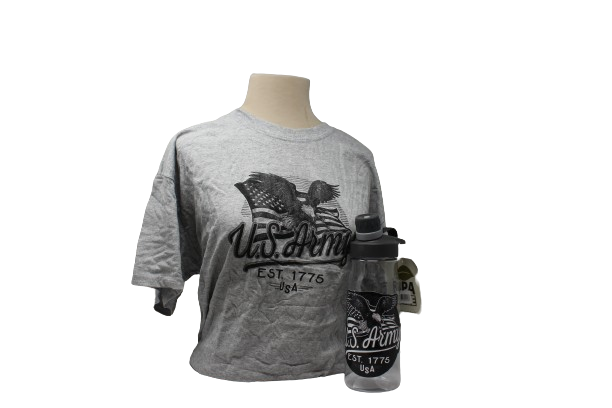 United States Army Shirt/Water Bottle Gift Pack