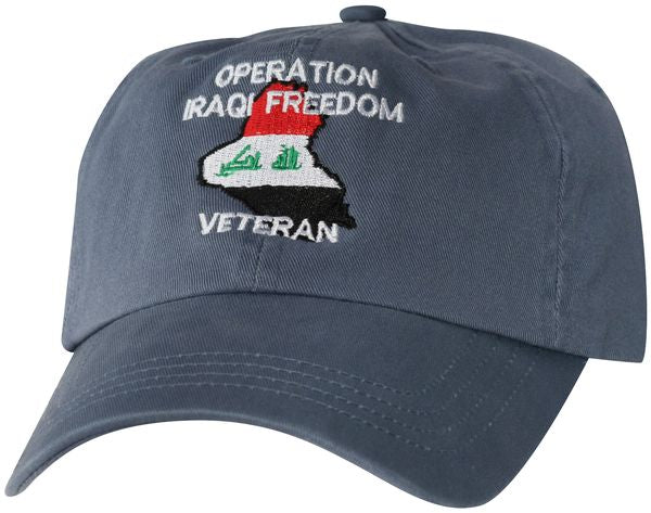 Operation Iraqi Freedom Gray Cap Veteran Hat