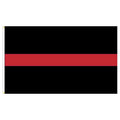 Black and White American Flag with Thin Red Line Nylon Flag 2x3'