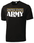 Army design Black Performance T-Shirt (LG)