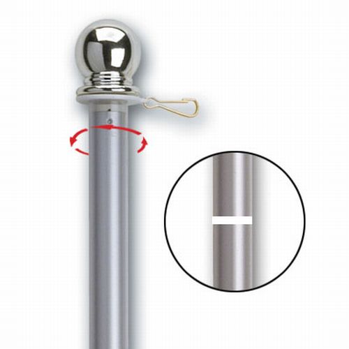 Aluminum Spinning Flag Pole (2PC)