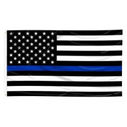 Thin Blue Line American Flag 2x3' Nylon