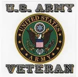 Army Veteran Decal 3.75"x 3.5"