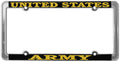 US Army Gold on Black License Plate Frame