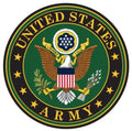 United States Army Crest 3.75 Round Tuff