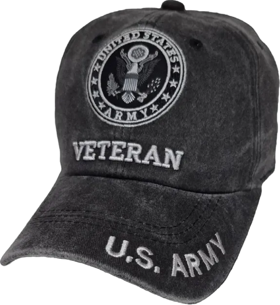 U.S. Army Veteran Black Ball Cap