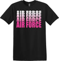 Air Force Pink on Black T-Shirt