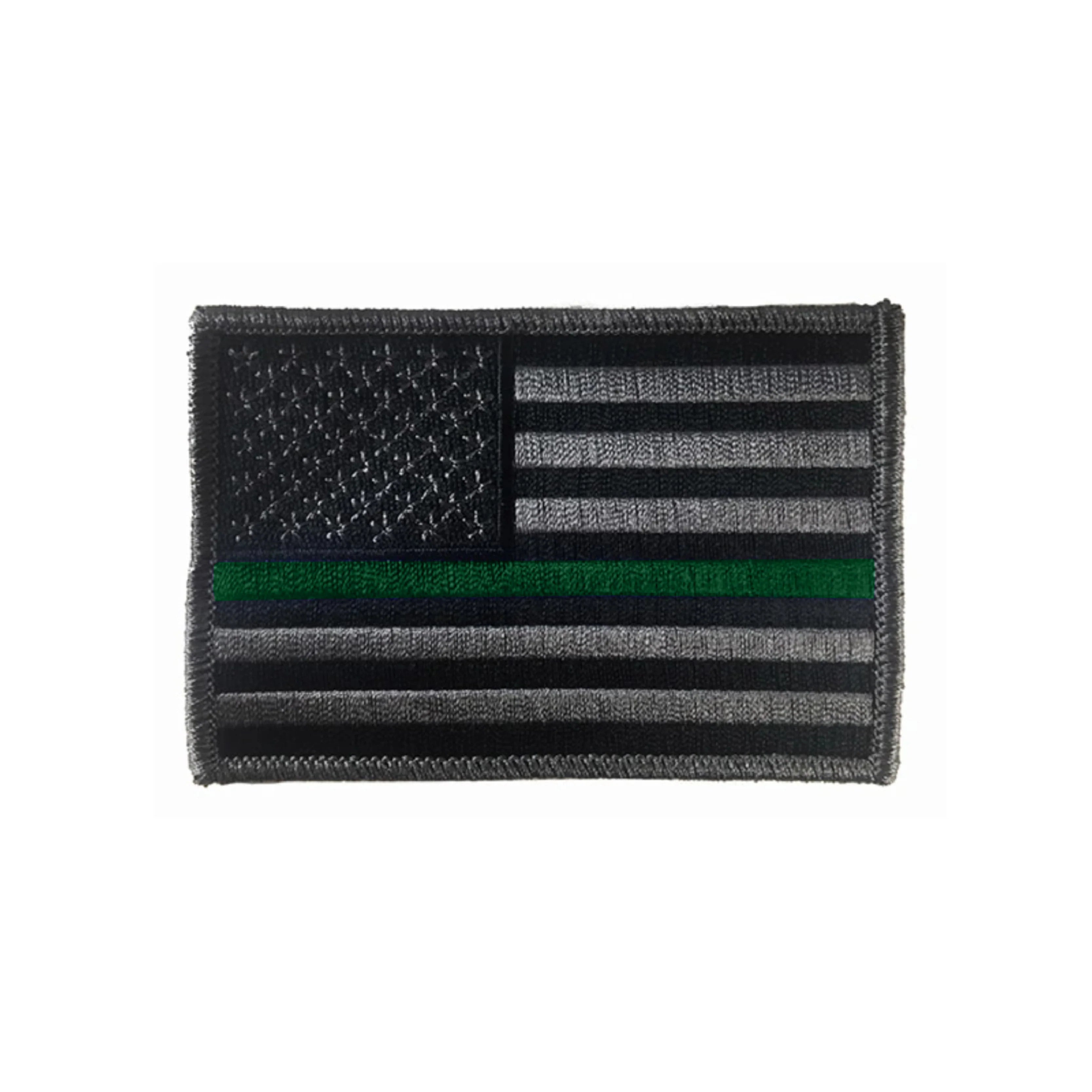 Thin Green Line American Flag Patch, Velcro