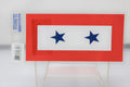 Two Blue Stars 3.25"x6.25" Decal