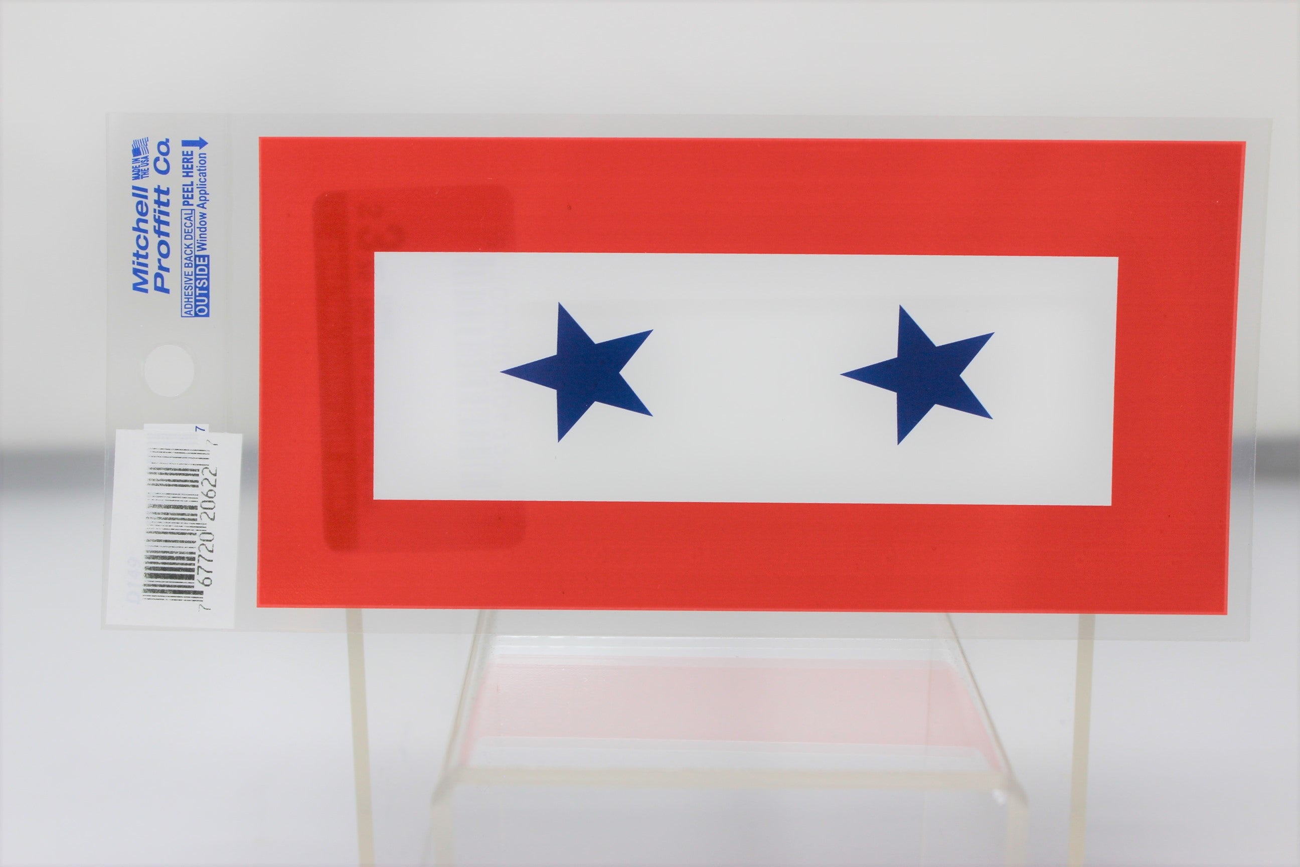 Two Blue Stars 3.25"x6.25" Decal
