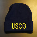Blue w/yellow letters (USCG) Coast Guard Watch Cap