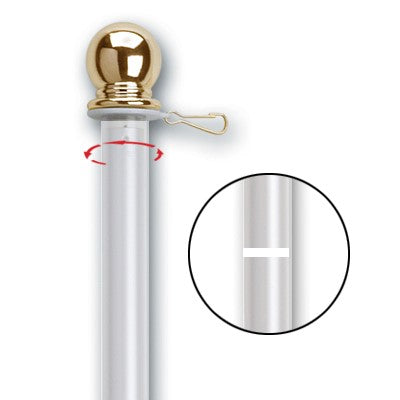 Aluminum Spinning Flag Pole (2PC)