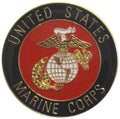 United States Marine Corps with Marine Corps Crest on 3/4" Round Lapel Pin