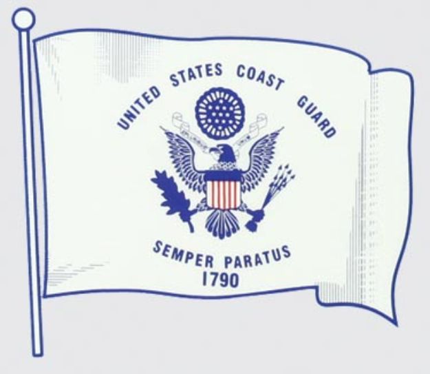 U.S. Coast Guard Wavy Flag Decal