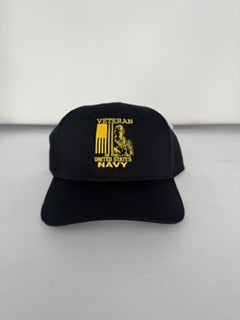 US Navy Veteran on Black Ball Cap