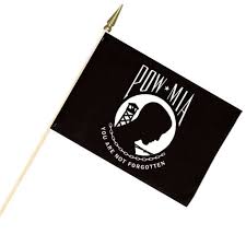 POW/MIA 4x6" Printed on Vinyl Stick Flag