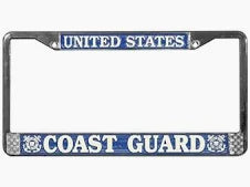 Coast Guard Metal License Plate