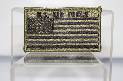 Air Force w/ US Flag Hook and Loop Patch