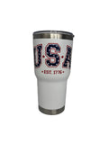 USA Stars Est. 1776 White Stainless 30oz Tumbler