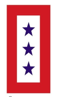 Three Blue Stars Service Ribbon Decal