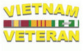 Vietnam Veteran w/ Campaign Ribbons 5.75''X2.75'' Decal