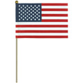 USA No Fray with Gold Ball Top Stick Flag