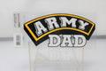 ARMY Block Letters inYellow and Black Banner with DAD in White Block Letters Decal