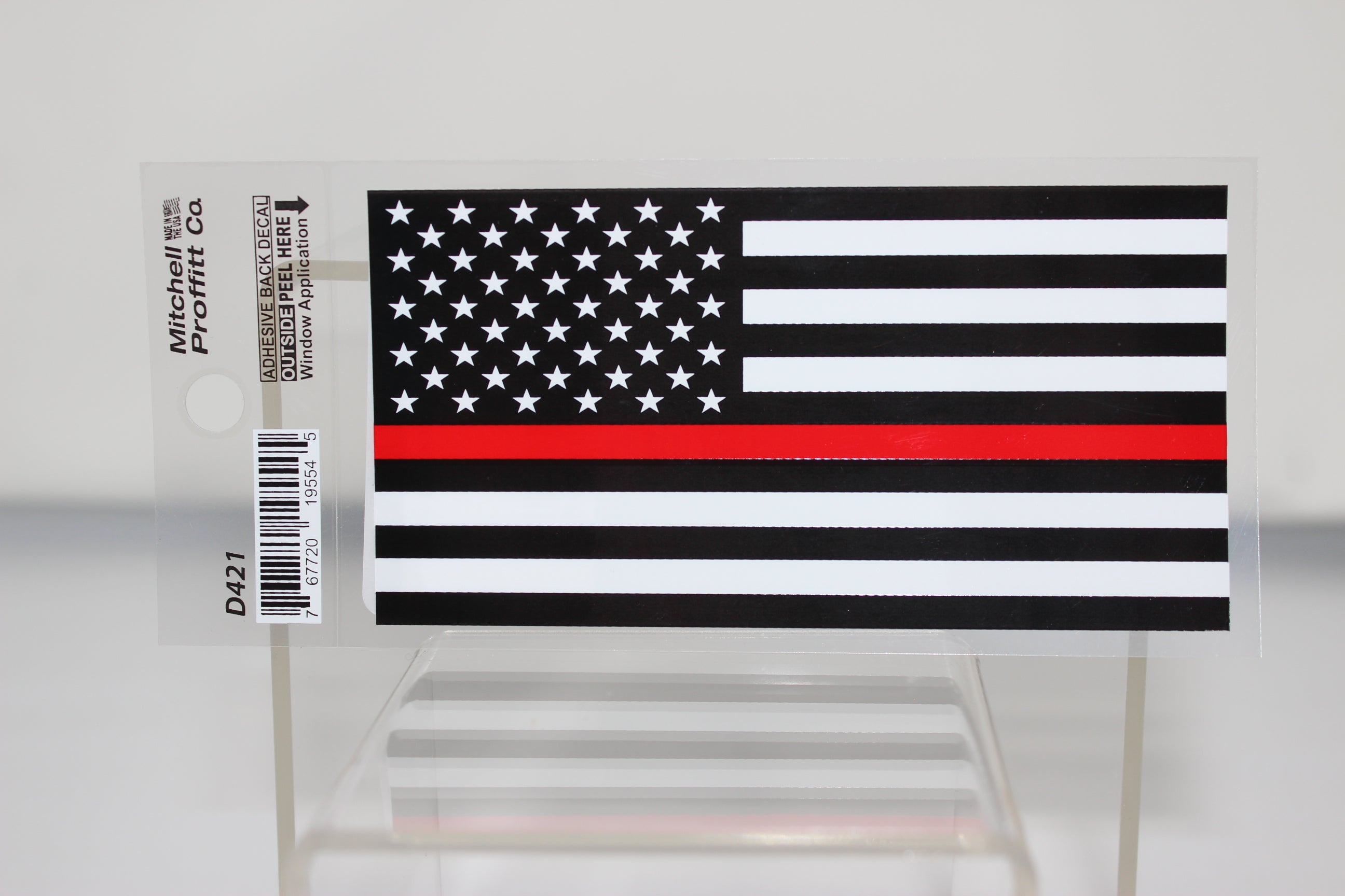 Thin Red Line Flag Decal