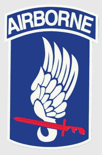 173rd Airborne Brigade Service Id Badge Decal 2.75x4"