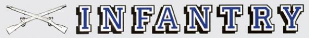 Infantry with Crossed Rifles 15"x1.75" window decal