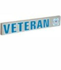 VETERAN with U.S. Coast Guard 15.5"x2.5" Wood Sign