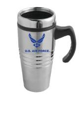 Air Force  Symbol Blue Imprint on Stainless Tumbler