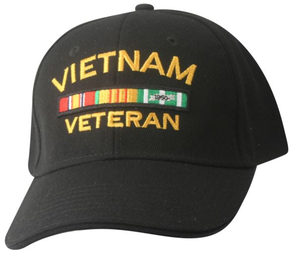 Vietnam Veteran with Campaign Ribbon Patch Cap
