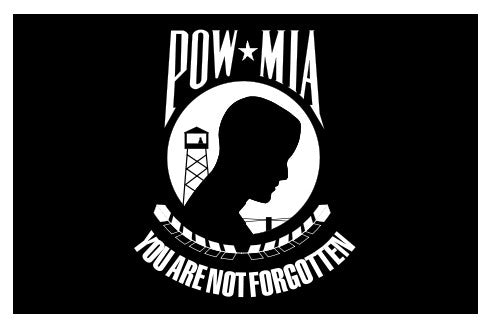 POW MIA Single Face Nylon Flag