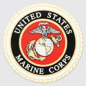 Silver Reflective Decal USMC Crest