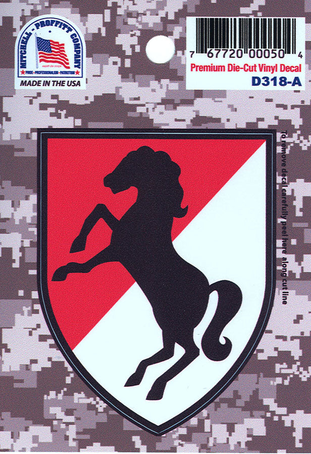 11th  Armored Calvary Regiment Combat Service Id Badge - Sticker