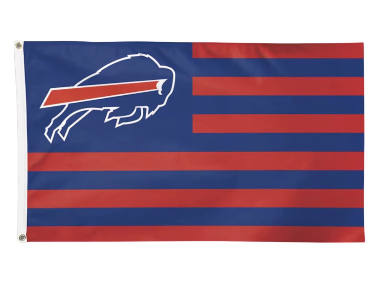 Bills Flag Stripe and Logo 3x5