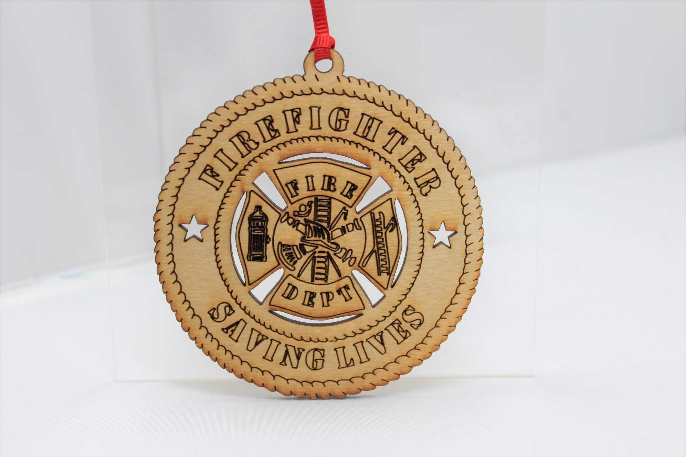 Firefighter Saving Lives Ornament