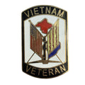 Vietnam Veteran Lapel Pin (US and Vietnam Crossed Flags)