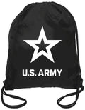 Army Star Drawstring Bag/Black