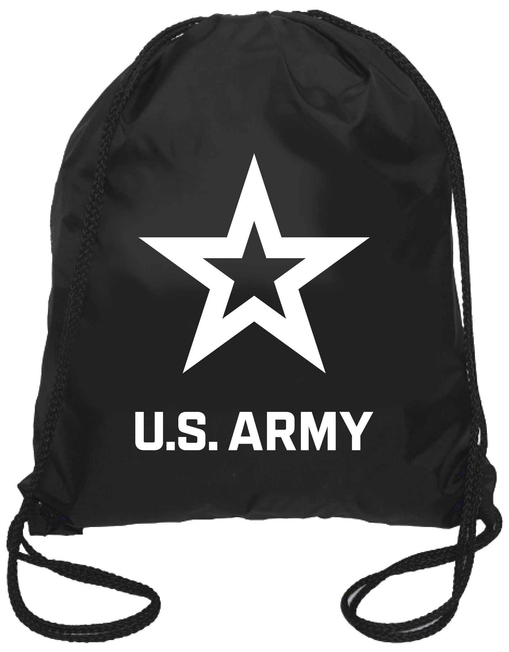 Army Star Drawstring Bag/Black