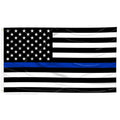 Black and White American Flag with Thin Blue Line Nylon FLag