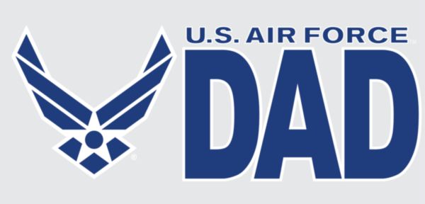 Air Force Dad with Symbol 3.25 x 4.25" Decal
